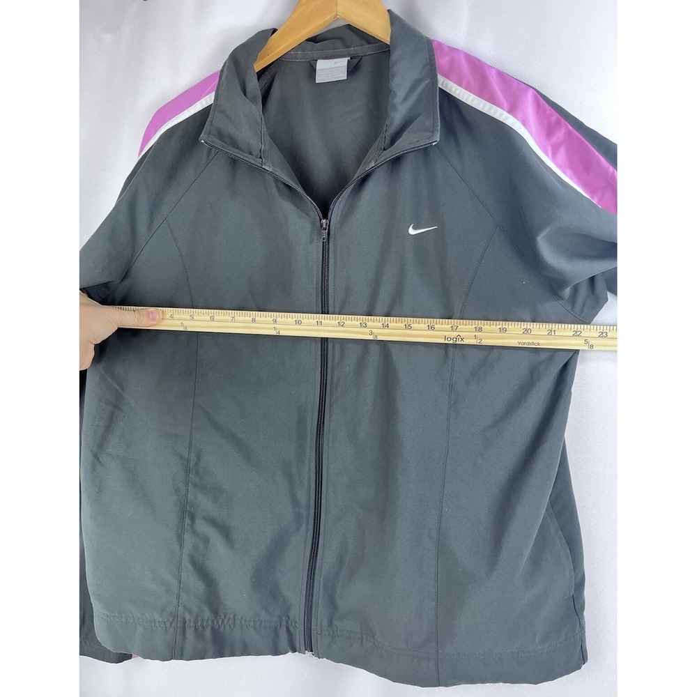Nike Women's Sport Wind Jacket Grey/Pink Stripe Size XLarge (16/18) - Picture 4 of 6